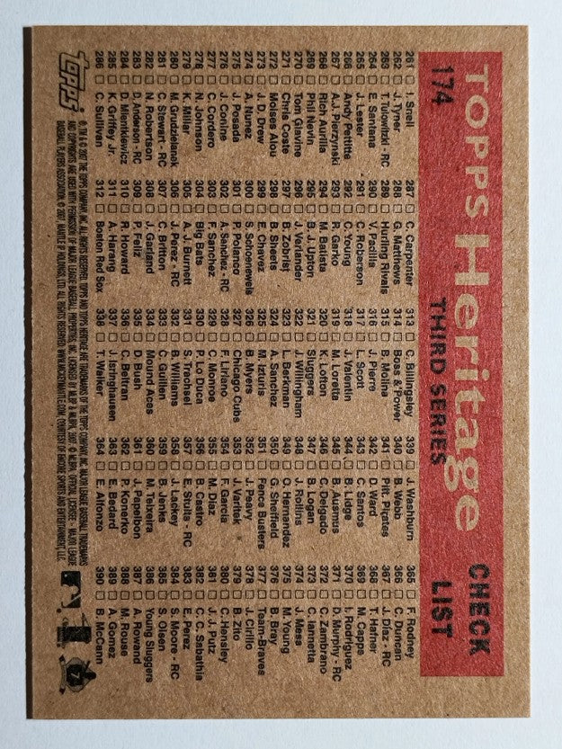 2007 Topps Heritage #174 Oakland Athletics TC