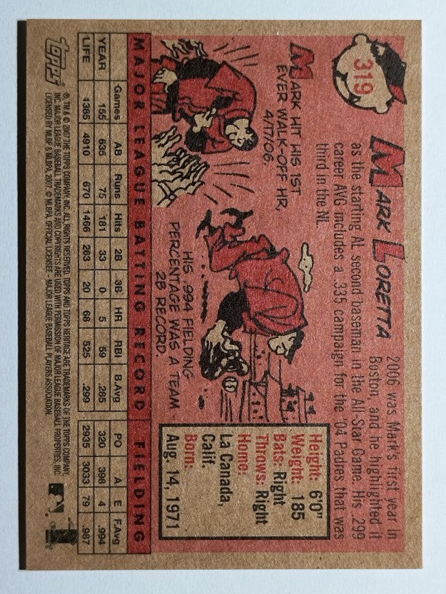 2007 Topps Heritage #319 Mark Loretta