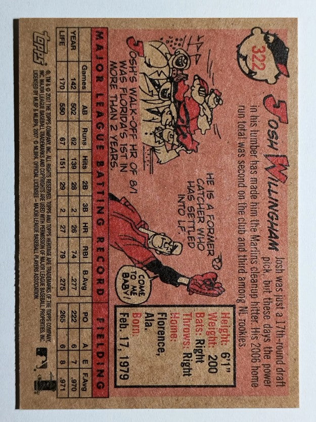 2007 Topps Heritage #322 Josh Willingham