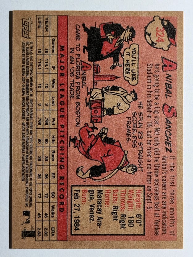 2007 Topps Heritage #324 Anibal Sanchez