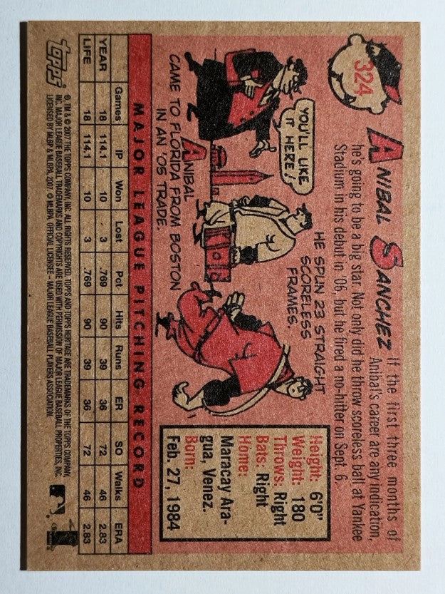 2007 Topps Heritage #324 Anibal Sanchez