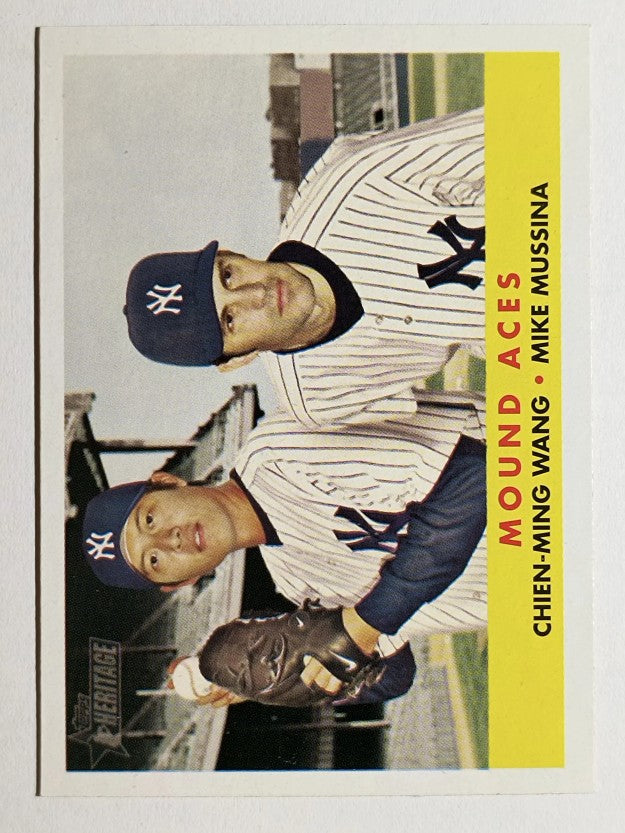 2007 Topps Heritage #334 Chien Ming Wang/Mike Mussina