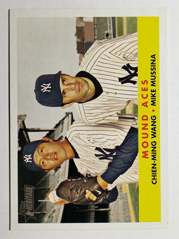 2007 Topps Heritage #334 Chien Ming Wang/Mike Mussina