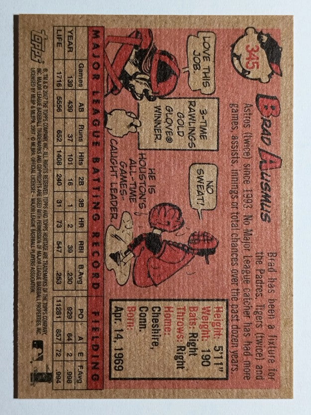 2007 Topps Heritage #345 Brad Ausmus