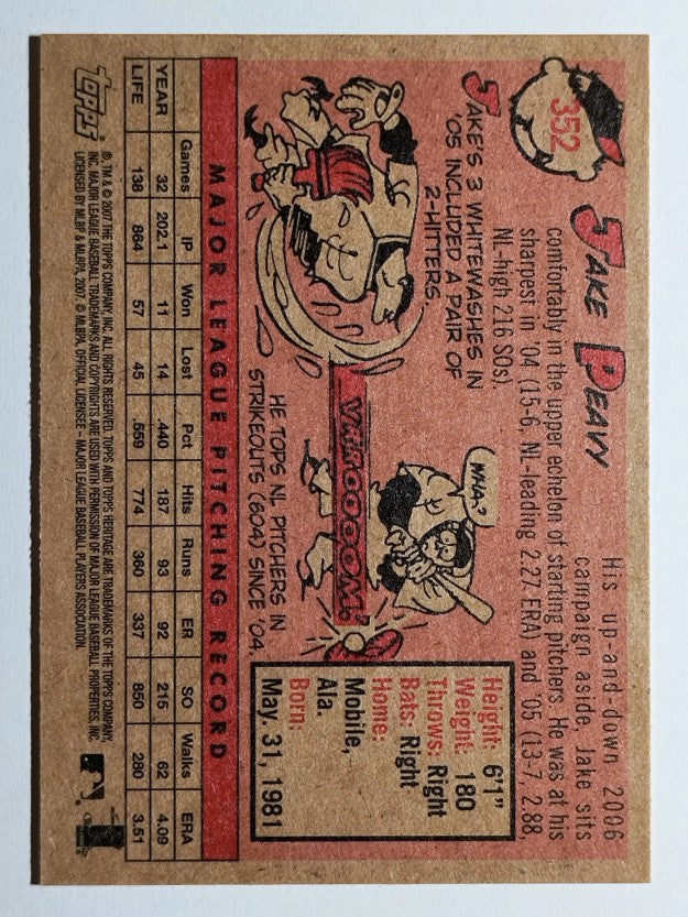 2007 Topps Heritage #352 Jake Peavy