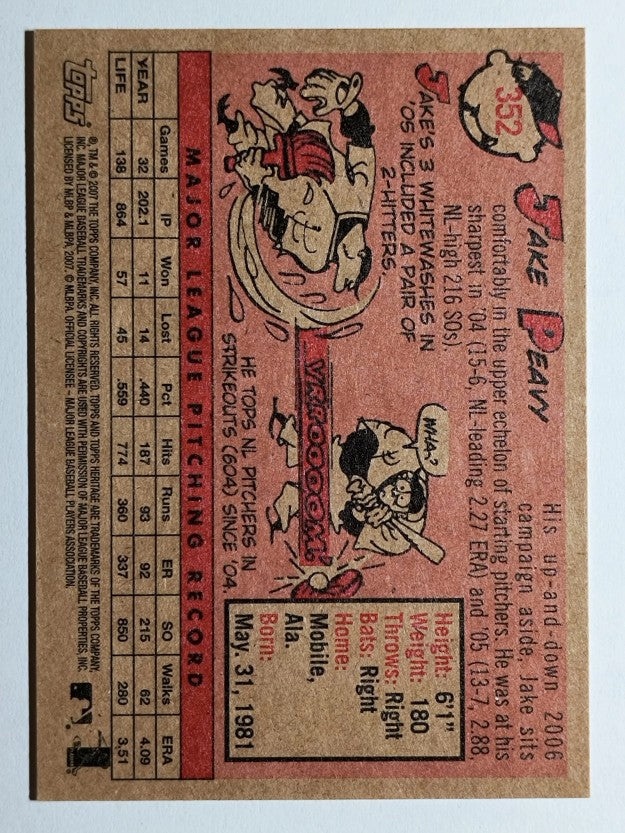 2007 Topps Heritage #352 Jake Peavy