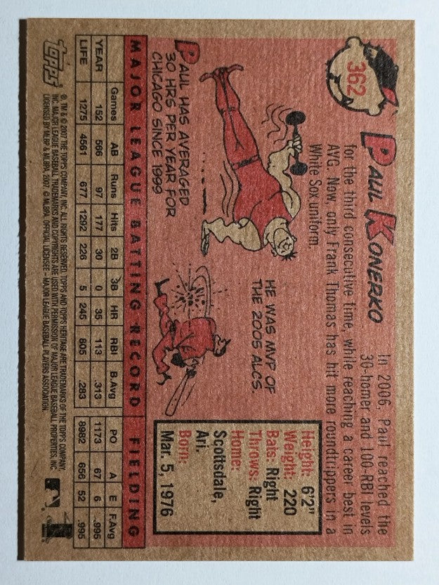 2007 Topps Heritage #362 Paul Konerko