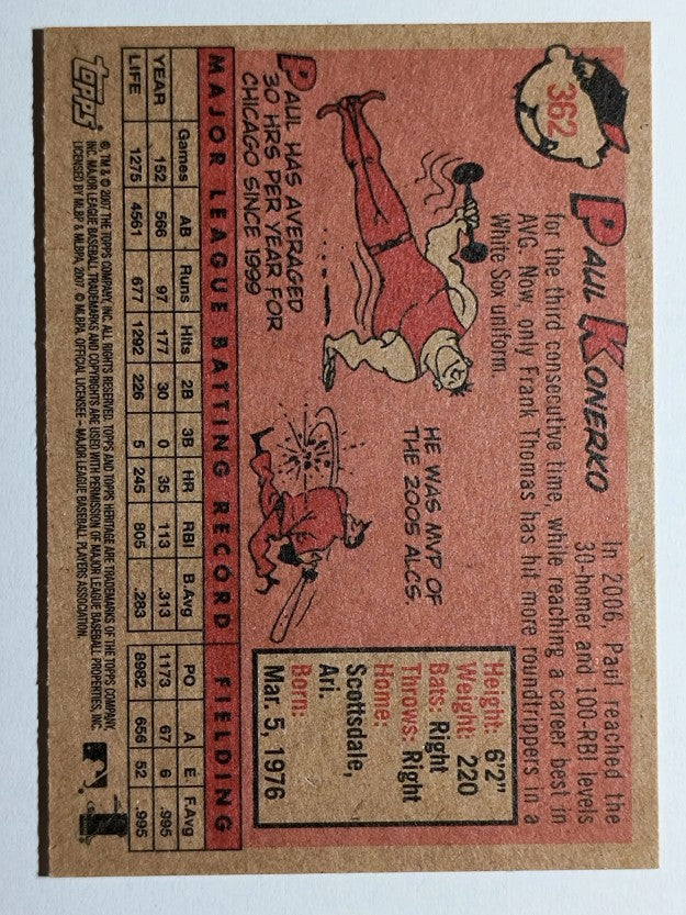 2007 Topps Heritage #362 Paul Konerko