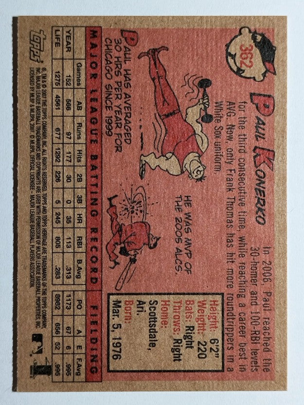 2007 Topps Heritage #362 Paul Konerko