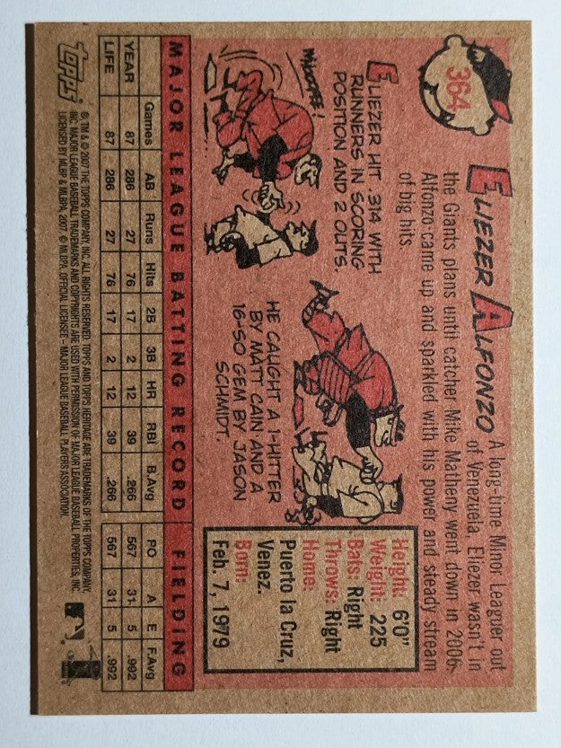 2007 Topps Heritage #364 Eliezer Alfonzo