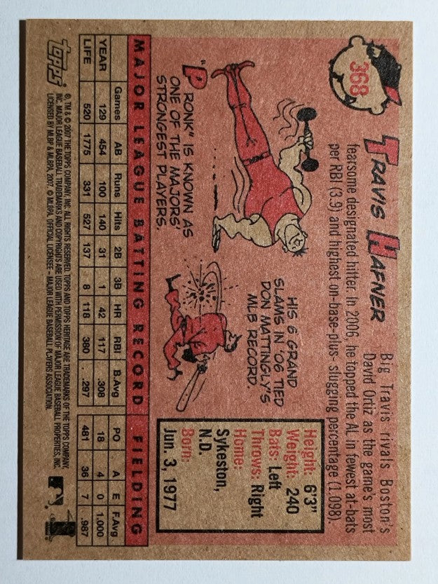2007 Topps Heritage #368 Travis Hafner