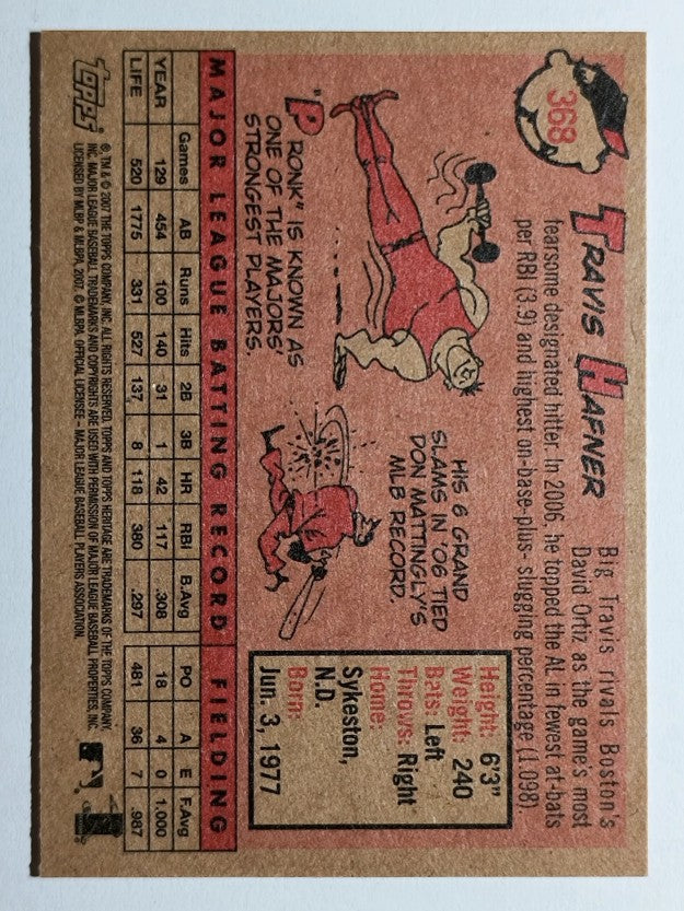 2007 Topps Heritage #368 Travis Hafner