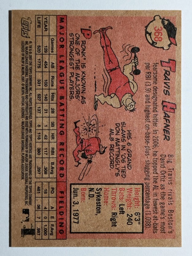 2007 Topps Heritage #368 Travis Hafner