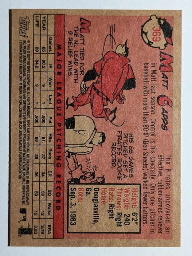 2007 Topps Heritage #369 Matt Capps