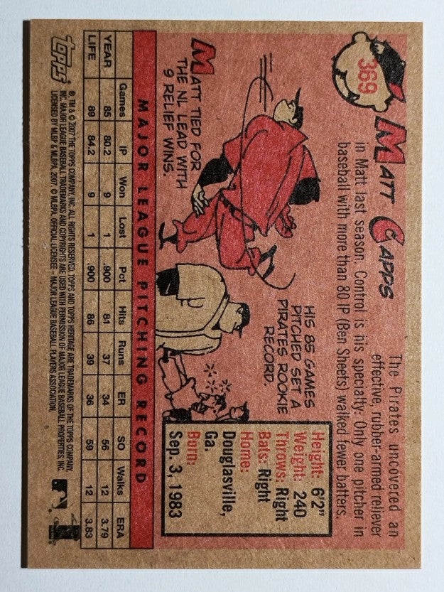 2007 Topps Heritage #369 Matt Capps