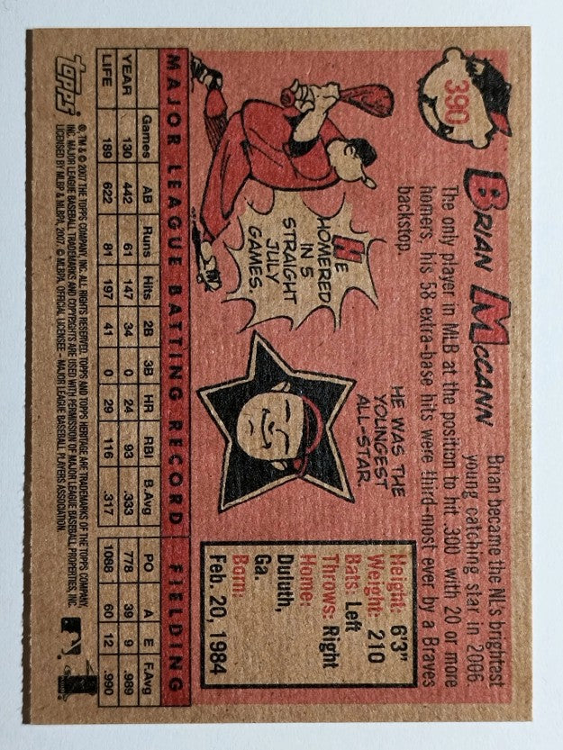 2007 Topps Heritage #390 Brian McCann