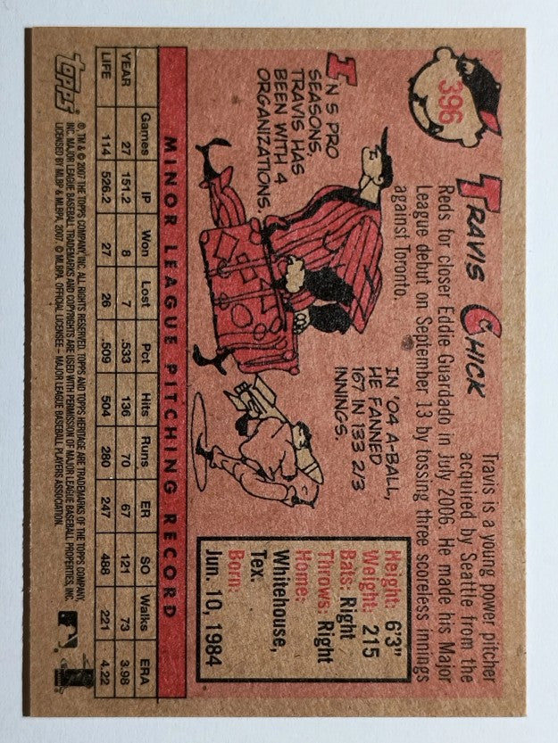 2007 Topps Heritage #396 Travis Chick