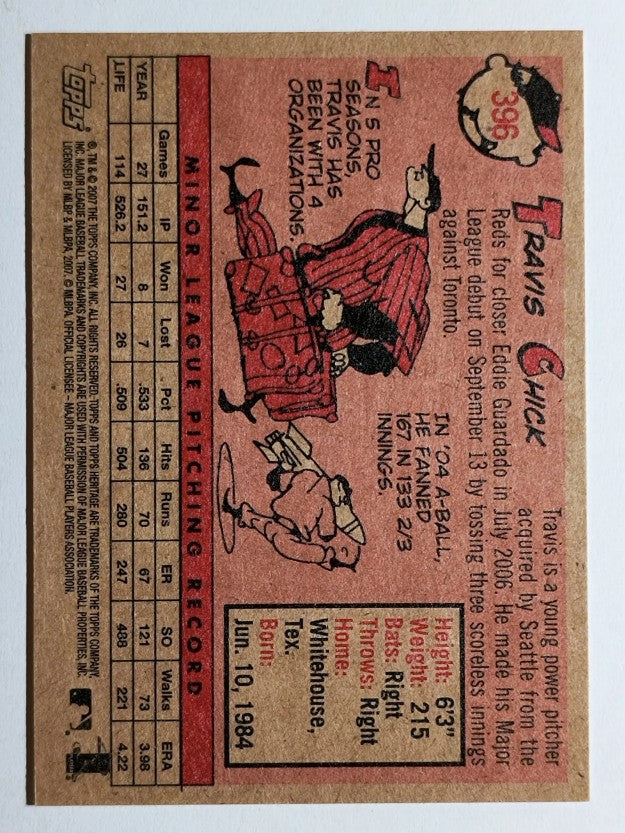 2007 Topps Heritage #396 Travis Chick