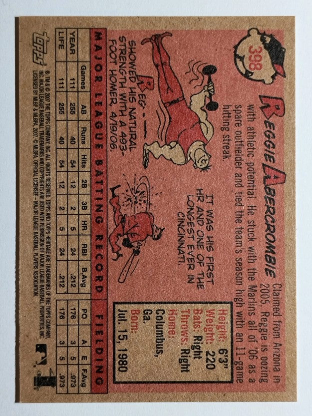 2007 Topps Heritage #398 Reggie Abercrombie