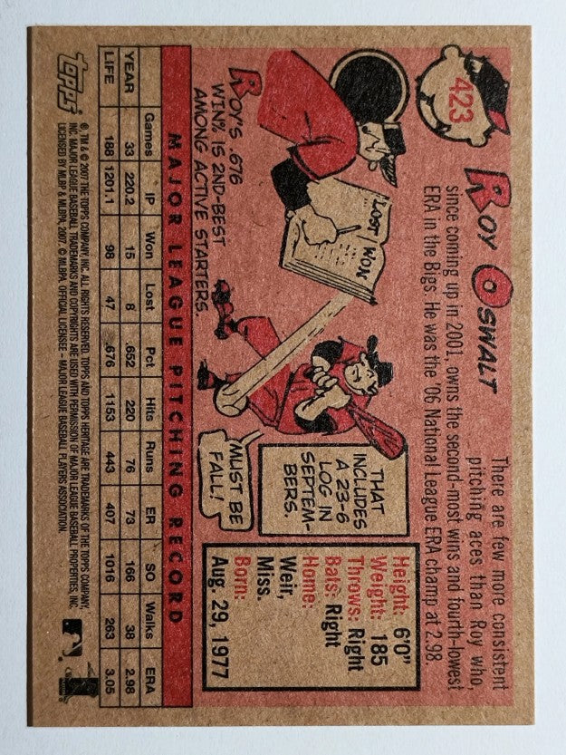 2007 Topps Heritage #423 Roy Oswalt