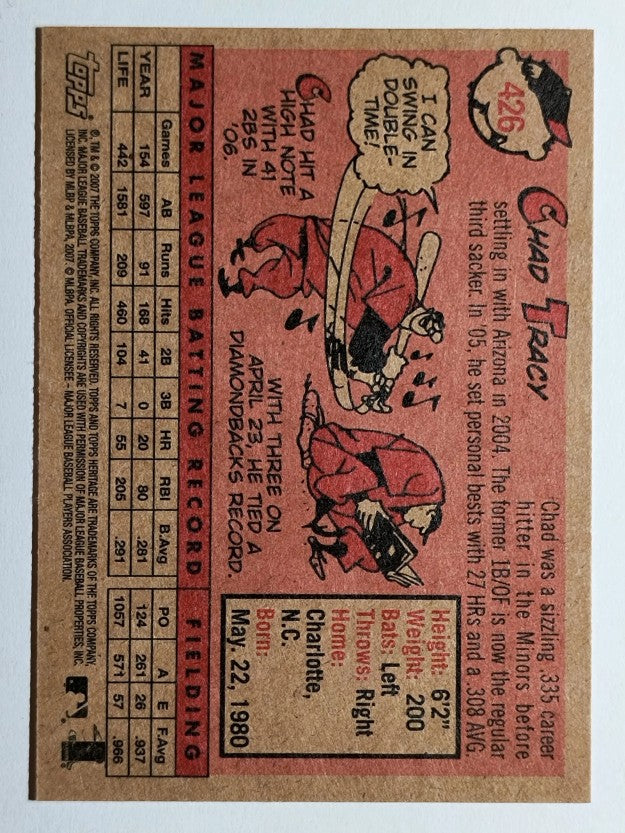 2007 Topps Heritage #426 Chad Tracy