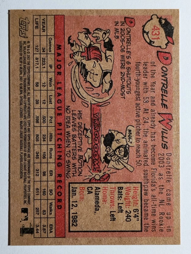 2007 Topps Heritage #431 Dontrelle Willis