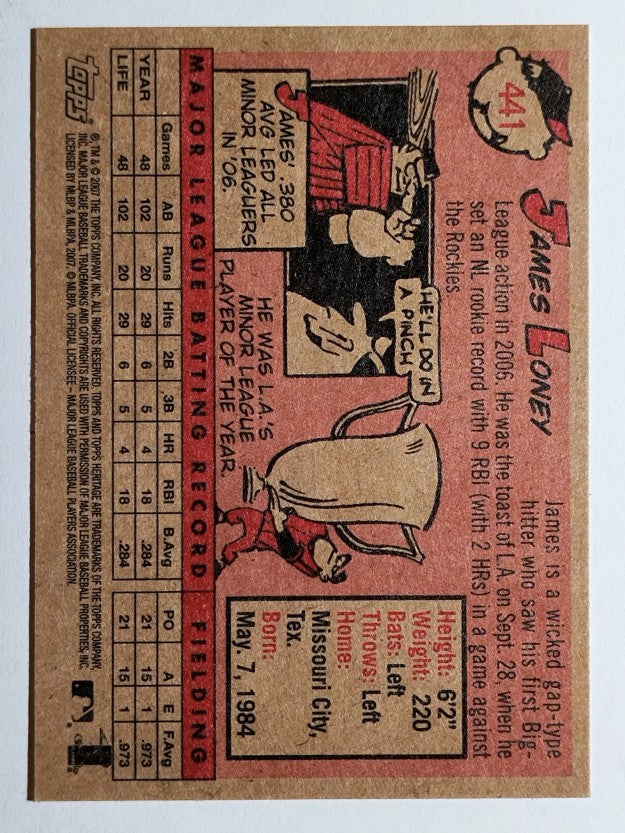 2007 Topps Heritage #441 James Loney