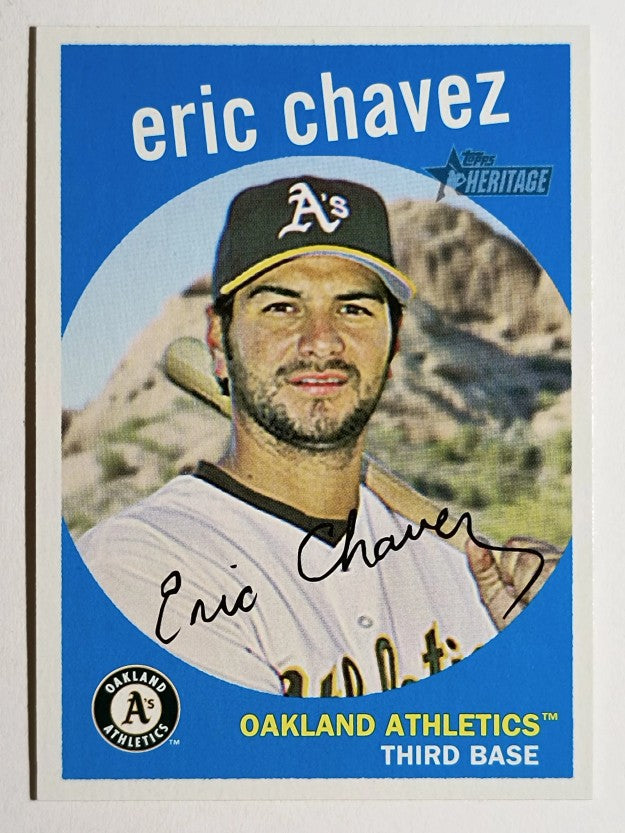 2008 Topps Heritage #63 Eric Chavez