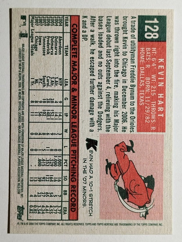 2008 Topps Heritage #128 Kevin Hart