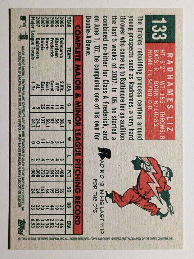 2008 Topps Heritage #133 Radhames Liz RC