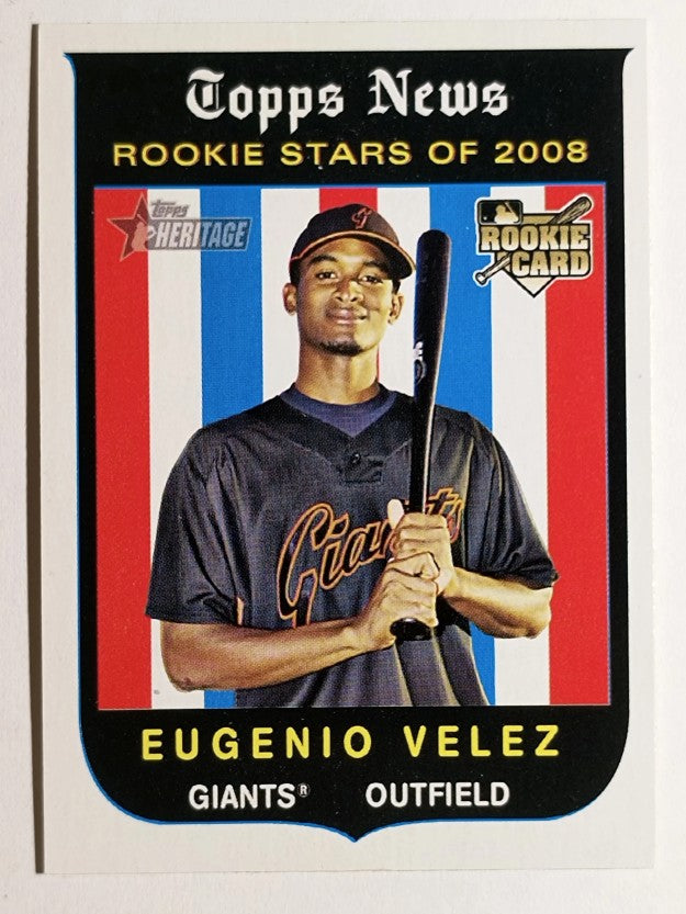 2008 Topps Heritage #145 Eugenio Velez RC