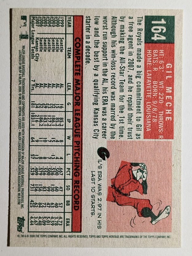2008 Topps Heritage #164 Gil Meche