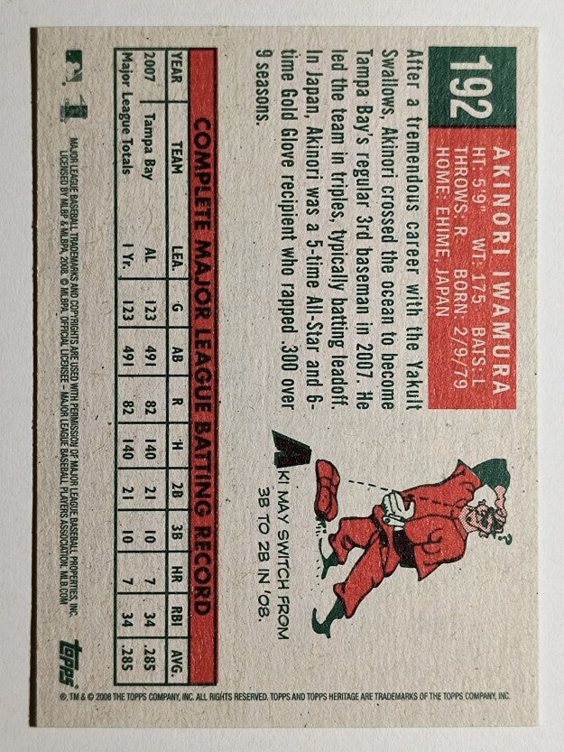 2008 Topps Heritage #192 Akinori Iwamura