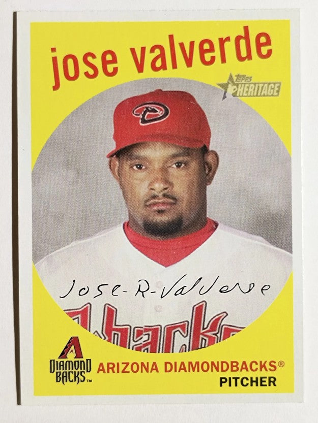 2008 Topps Heritage #196 Jose Valverde GB SP