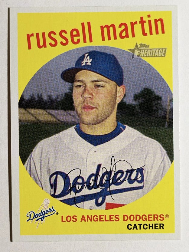 2008 Topps Heritage #199 Russell Martin