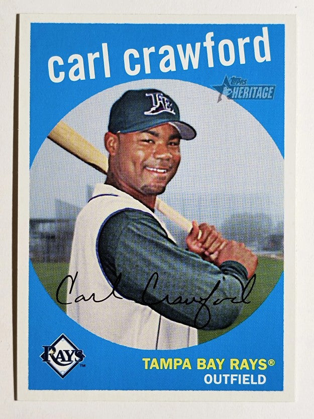 2008 Topps Heritage #352 Carl Crawford
