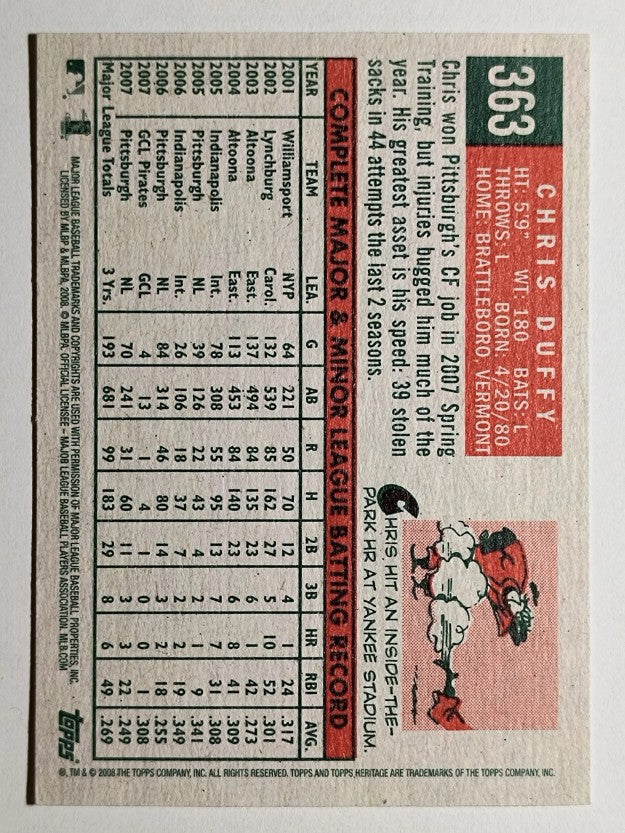 2008 Topps Heritage #363 Chris Duffy