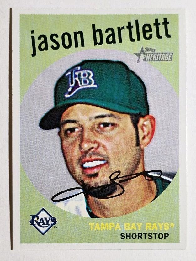 2008 Topps Heritage #412 Jason Bartlett