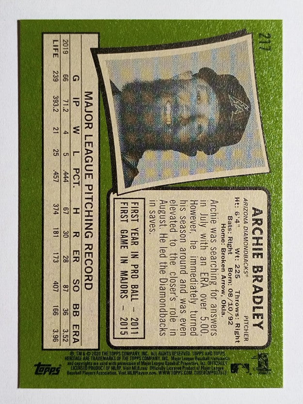2020 Topps Heritage #217 Archie Bradley
