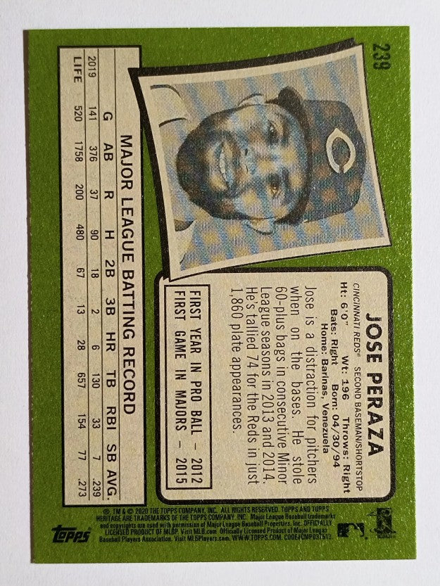 2020 Topps Heritage #239 Jose Peraza