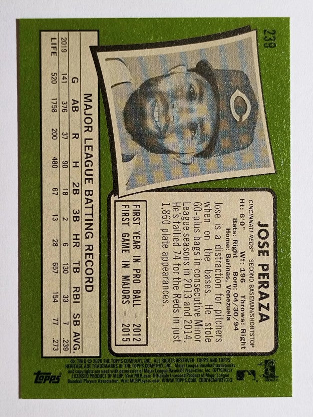 2020 Topps Heritage #239 Jose Peraza