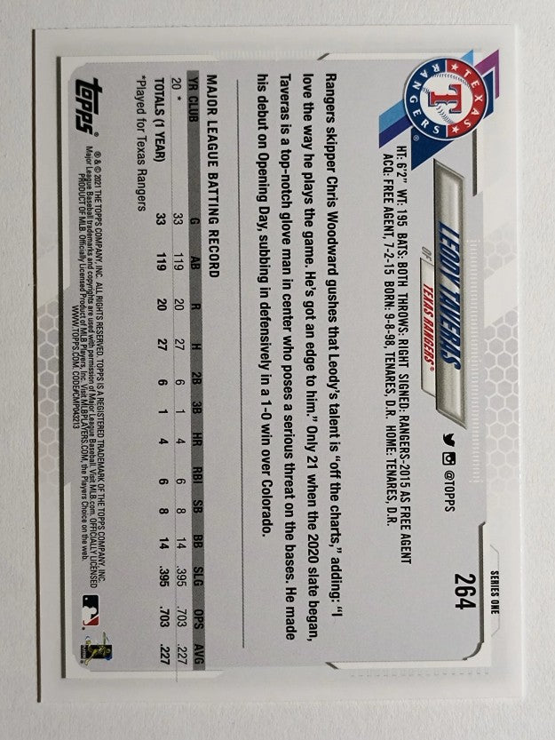 2021 Topps #264 Leody Taveras RC
