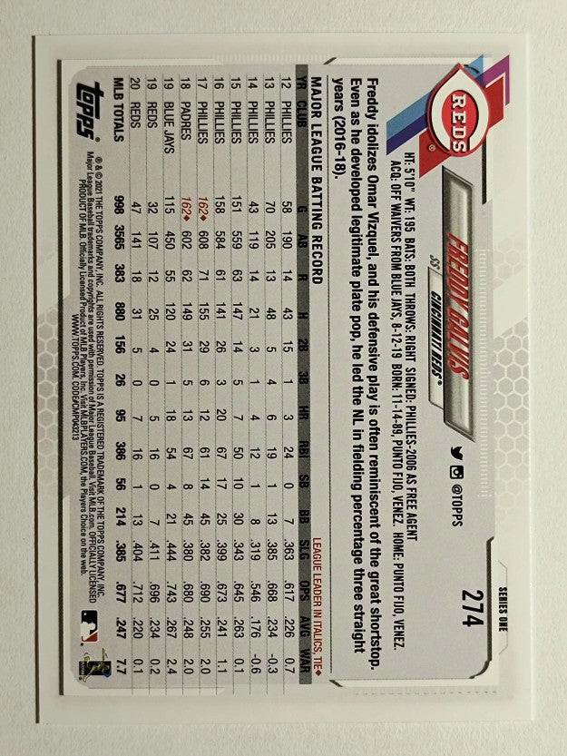 2021 Topps #274 Freddy Galvis