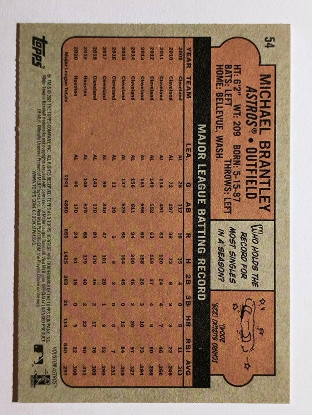 2021 Topps Heritage #54 Michael Brantley