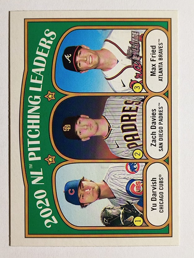2021 Topps Heritage #93 Zach Davies/Max Fried/Yu Darvish LL