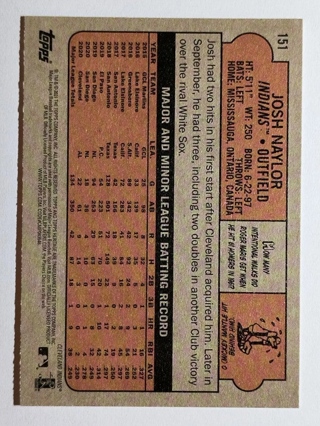 2021 Topps Heritage #151 Josh Naylor