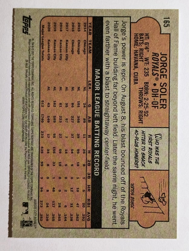 2021 Topps Heritage #165 Jorge Soler