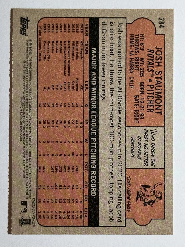 2021 Topps Heritage #284 Josh Staumont