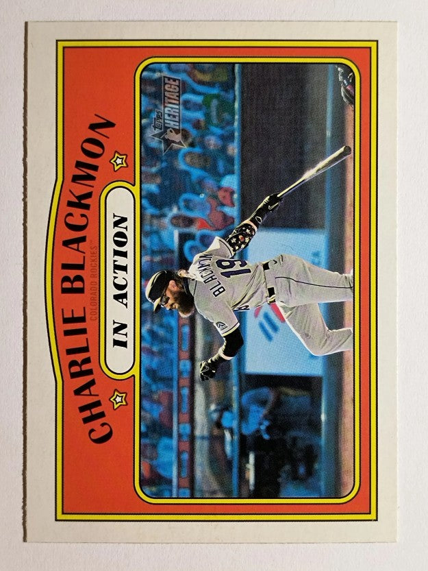 2021 Topps Heritage #306 Charlie Blackmon IA