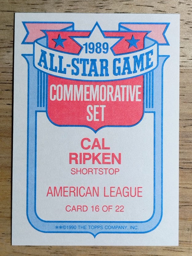 1990 Topps Glossy All-Stars #16 Cal Ripken